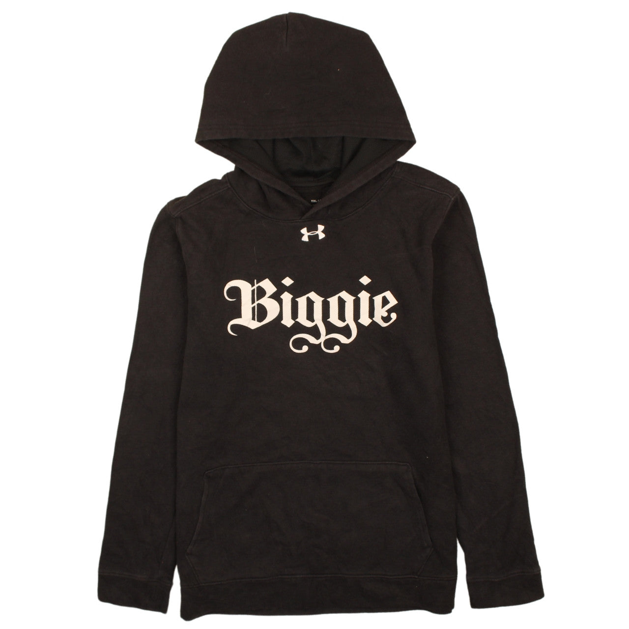 Under Armour Boys Black ColdGear Pullover Hoodie YXL Biggie Graphic