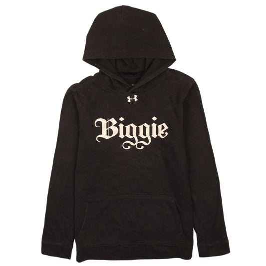 Under Armour Boys Black ColdGear Pullover Hoodie YXL Biggie Graphic