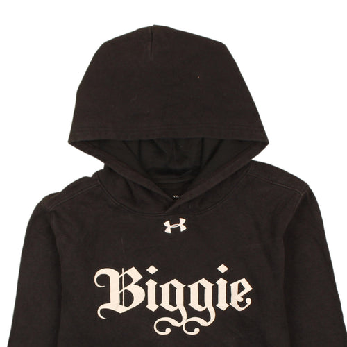Under Armour Boys Black ColdGear Pullover Hoodie YXL Biggie Graphic