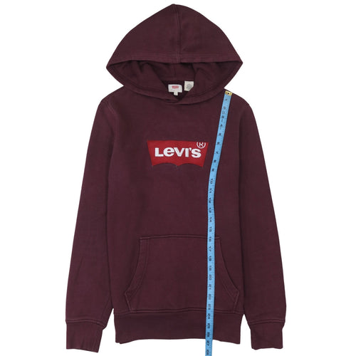 Levi's Men's Brown Pullover Hoodie S Logo Graphic Fleece