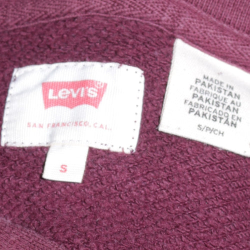 Levi's Men's Brown Pullover Hoodie S Logo Graphic Fleece