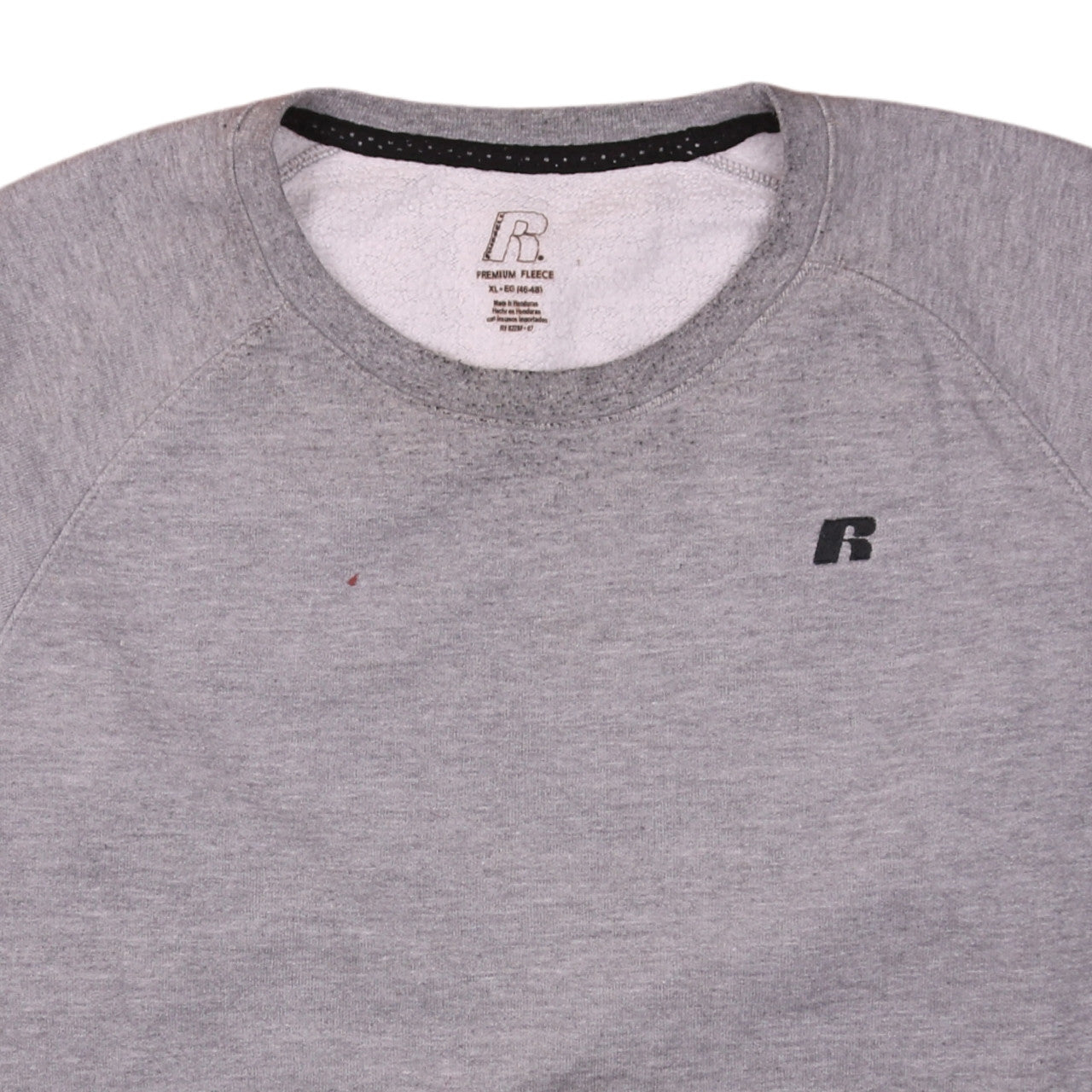 Russell Men's Grey XL Crew Neck Fleece Pullover Sweatshirt