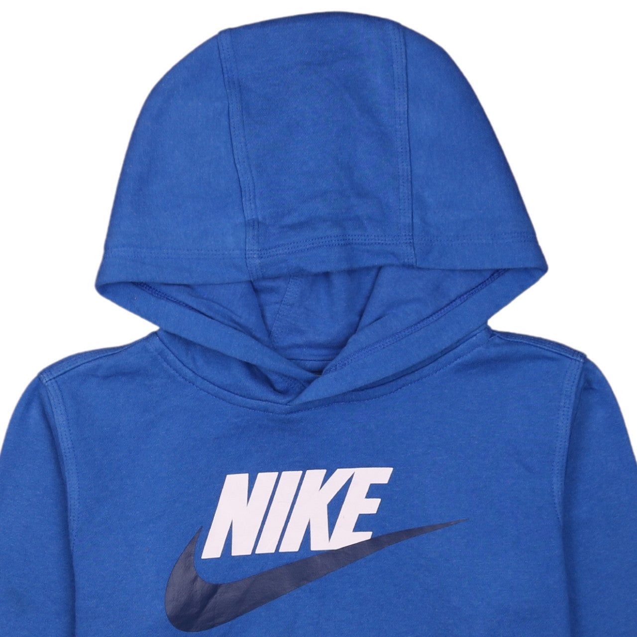 Nike Womens Blue XL Pullover Hoodie with Logo Print
