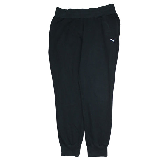 Puma Women Black Jogger Sweatpants Size 12 Cotton Blend
