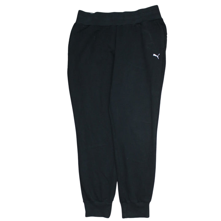 Puma Women Black Jogger Sweatpants Size 12 Cotton Blend