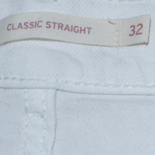 Levi's Women's White Classic Straight Denim Jeans Size 32