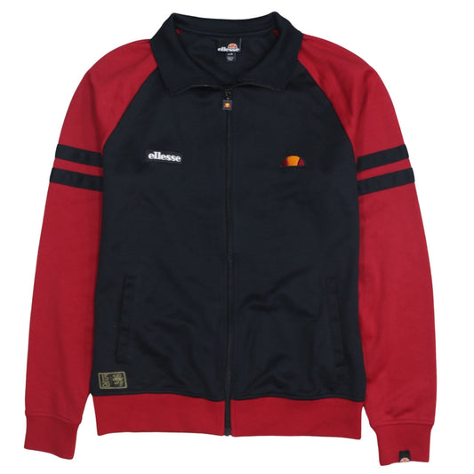 Ellesse Men's Black Red Full Zip Sweatshirt UK M