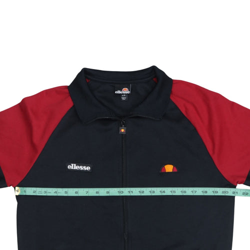 Ellesse Men's Black Red Full Zip Sweatshirt UK M