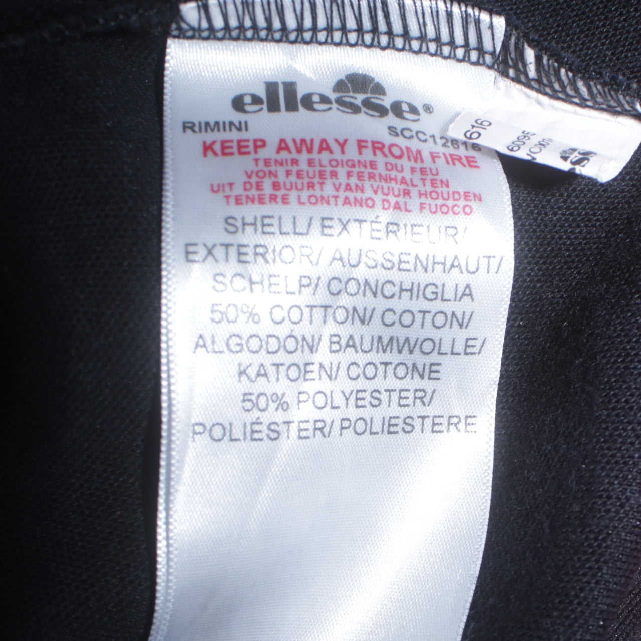 Ellesse Men's Black Red Full Zip Sweatshirt UK M