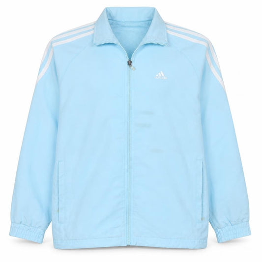 Adidas Boys Blue Track Jacket Size 10 Years Full Zip Sportswear