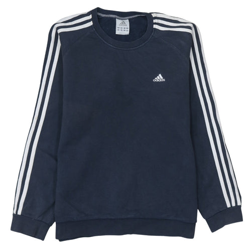 Adidas Men's Blue Crew Neck Pullover Sweatshirt M Regular Fit