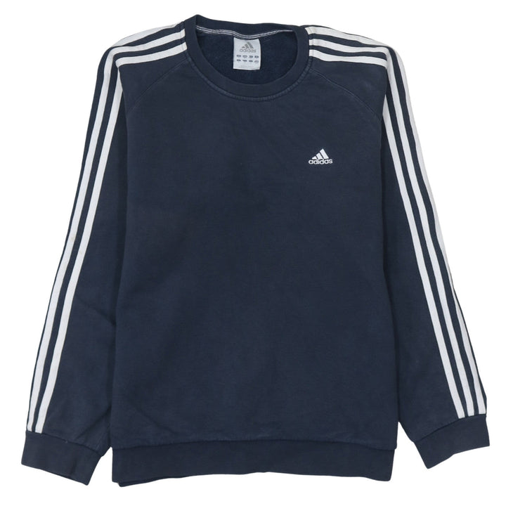 Adidas Men's Blue Crew Neck Pullover Sweatshirt M Regular Fit