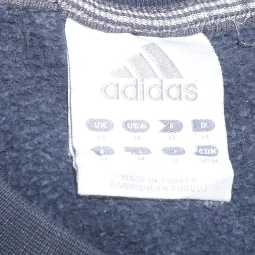 Adidas Men's Blue Crew Neck Pullover Sweatshirt M Regular Fit