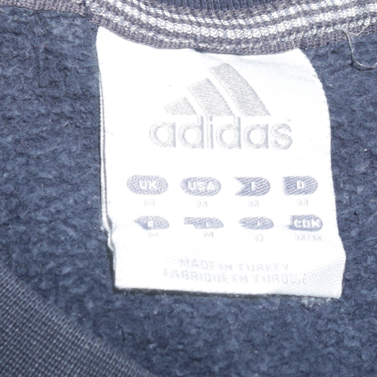 Adidas Men's Blue Crew Neck Pullover Sweatshirt M Regular Fit