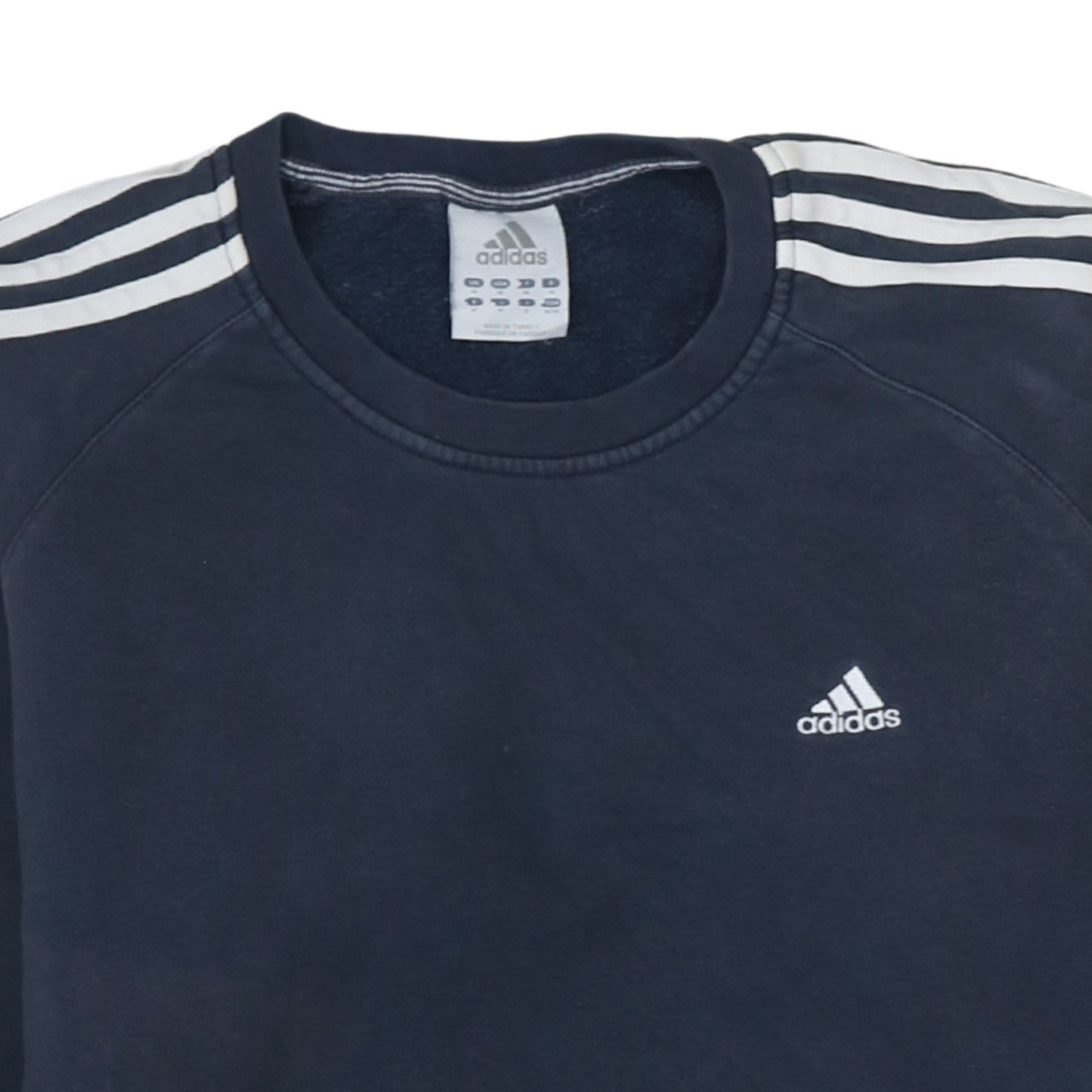 Adidas Men's Blue Crew Neck Pullover Sweatshirt M Regular Fit