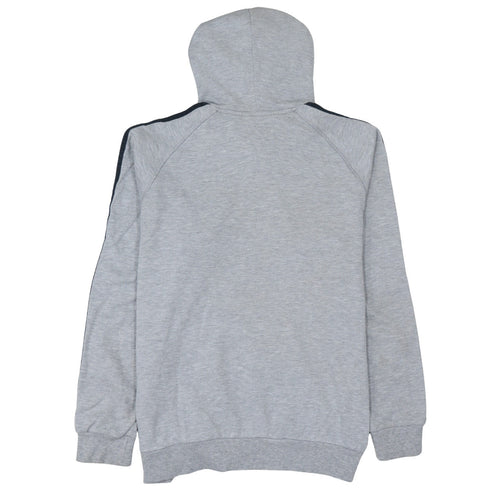 Adidas Mens Grey Pullover Hoodie L Regular Fit Sports Sweatshirt