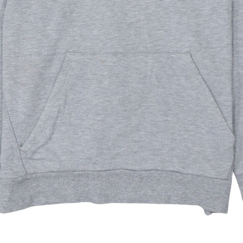 Adidas Mens Grey Pullover Hoodie L Regular Fit Sports Sweatshirt