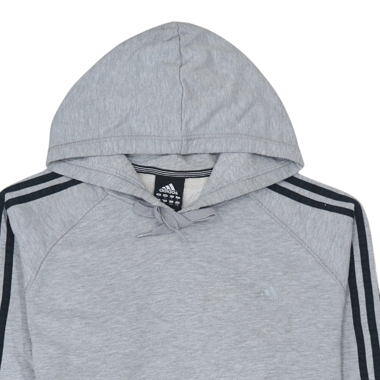 Adidas Mens Grey Pullover Hoodie L Regular Fit Sports Sweatshirt