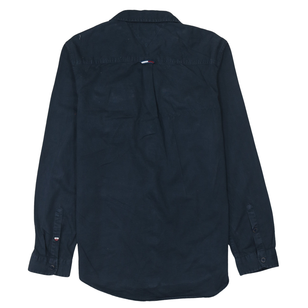 Tommy Jeans Men's Blue Cotton Long Sleeve Button-Up Shirt M