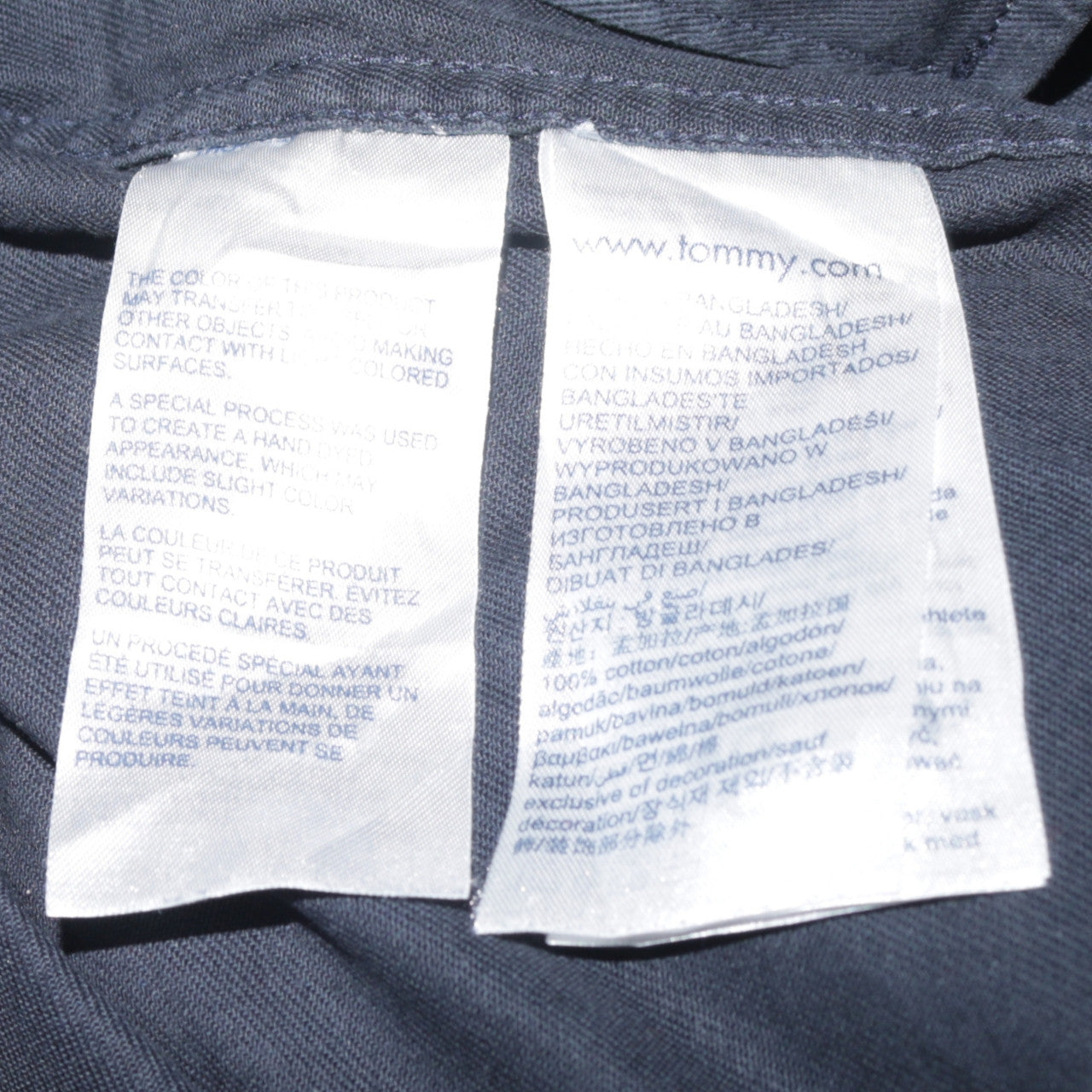 Tommy Jeans Men's Blue Cotton Long Sleeve Button-Up Shirt M