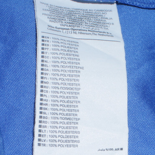 Nike Men Blue Full Zip Dri-Fit Football Sweatshirt Size S