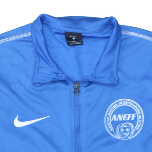Nike Men Blue Full Zip Dri-Fit Football Sweatshirt Size S