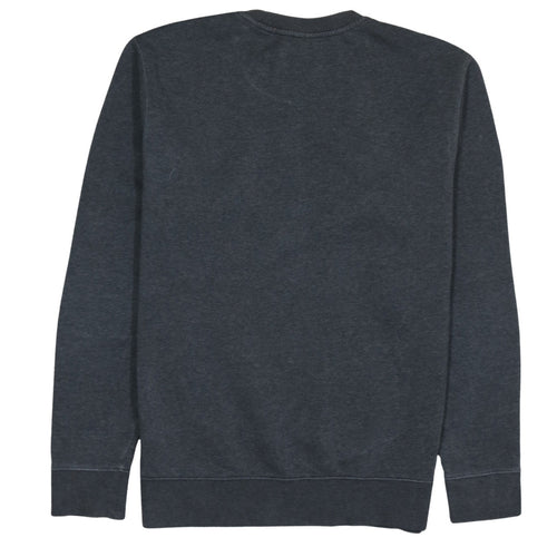 Nike Men's Grey Small Crew Neck Fleece Logo Sweatshirt