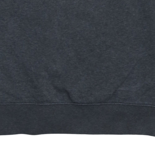 Nike Men's Grey Small Crew Neck Fleece Logo Sweatshirt