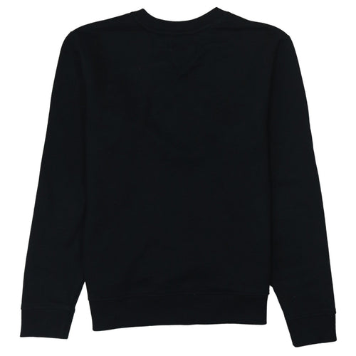 Tommy Jeans Mens Black Embroidered Logo Sweatshirt Size M