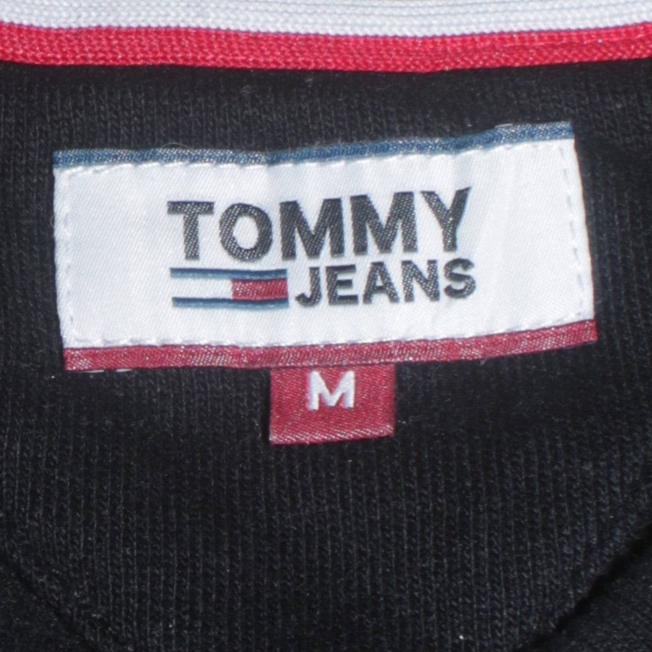 Tommy Jeans Mens Black Embroidered Logo Sweatshirt Size M