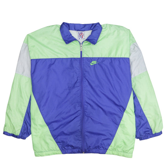 Nike Men’s Blue Green 90s Windbreaker Jacket Size 2XL
