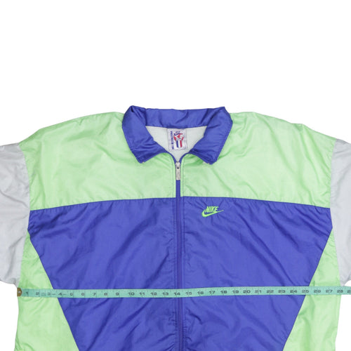 Nike Men’s Blue Green 90s Windbreaker Jacket Size 2XL