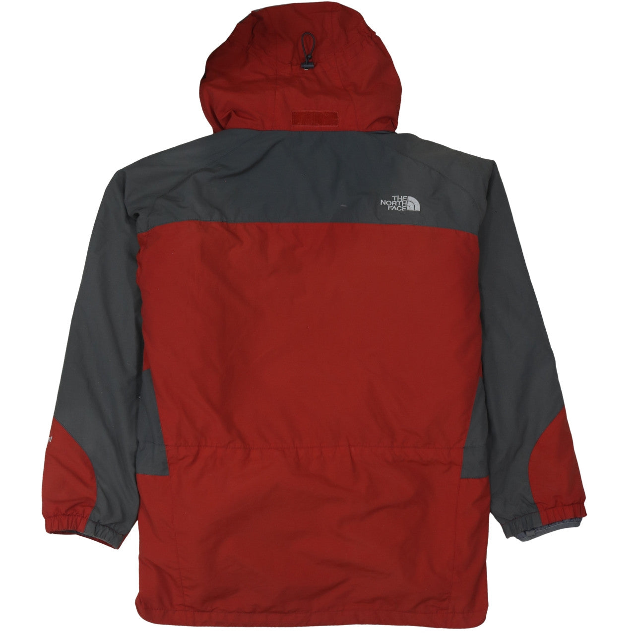 The North Face Men's Red Grey Waterproof Hooded Parka Jacket L