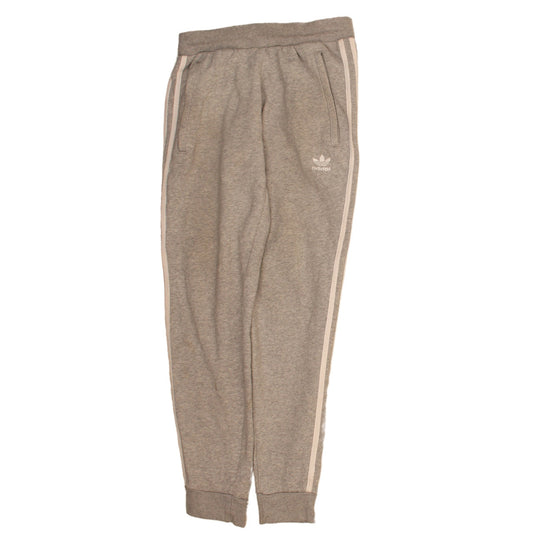 Adidas Women Grey XS Jogger Trousers with Stripes and Logo