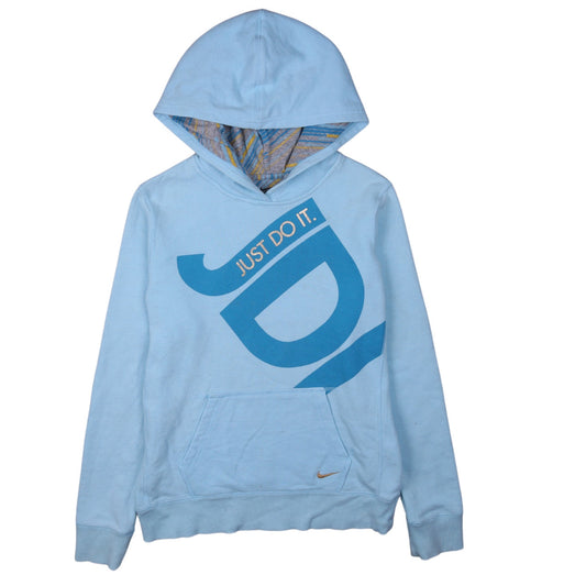 Nike Girls Blue XL Pullover Hoodie Just Do It Graphic Sportswear