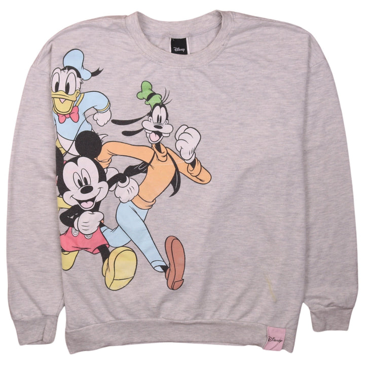 Disney Womens Grey Mickey & Friends Sweatshirt Size 11/13 Pullover
