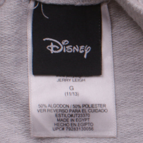 Disney Womens Grey Mickey & Friends Sweatshirt Size 11/13 Pullover
