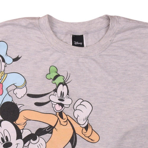 Disney Womens Grey Mickey & Friends Sweatshirt Size 11/13 Pullover