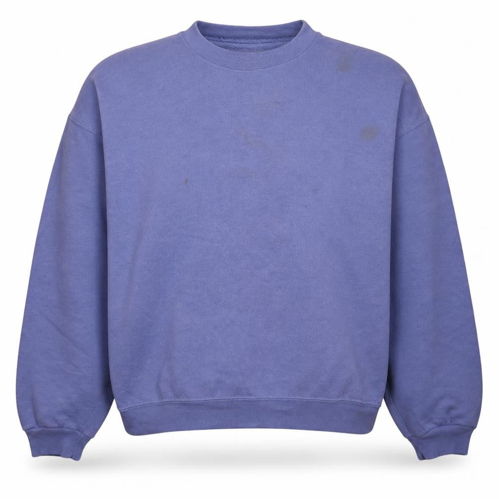 Front view of Russell Athletic Women’s Blue Pullover Sweatshirt, size L, Cotton Blend