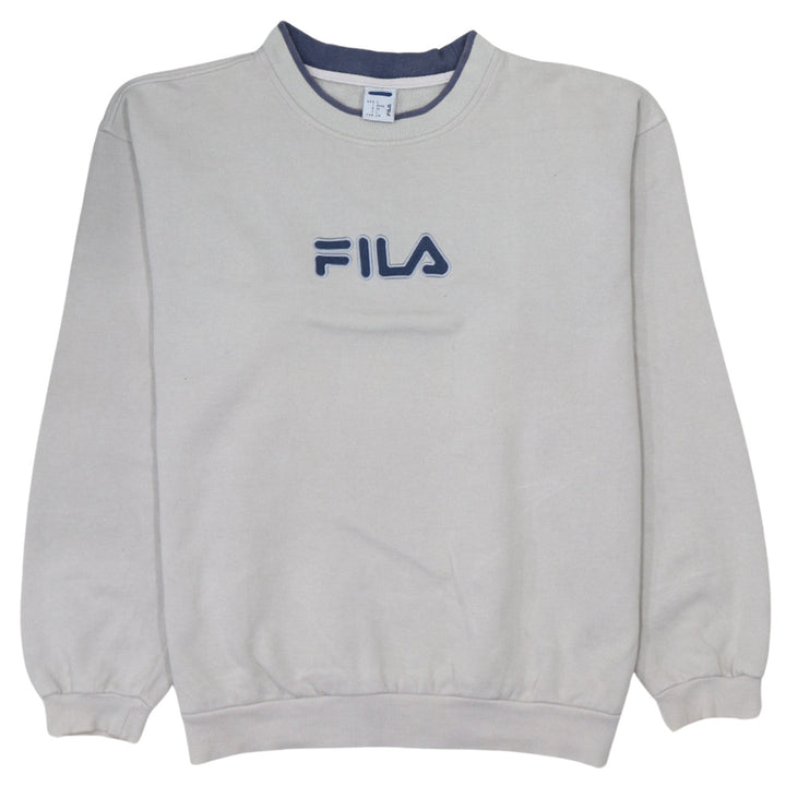 FILA Mens Beige Embroidered Logo Pullover Sweatshirt Size L