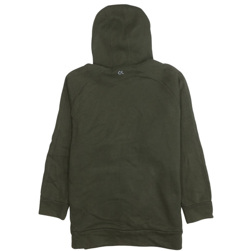 Calvin Klein Men's Green Pullover Hoodie XS Regular Logo Comfort