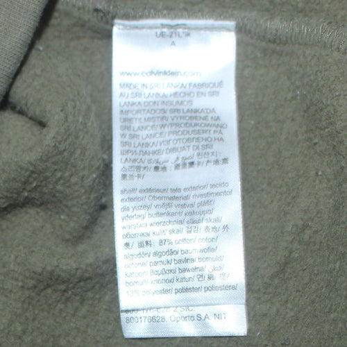 Calvin Klein Men's Green Pullover Hoodie XS Regular Logo Comfort