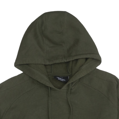 Calvin Klein Men's Green Pullover Hoodie XS Regular Logo Comfort