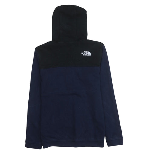 The North Face Boys Navy Blue & Black 1/2 Zip Hoodie XL Cotton Blend