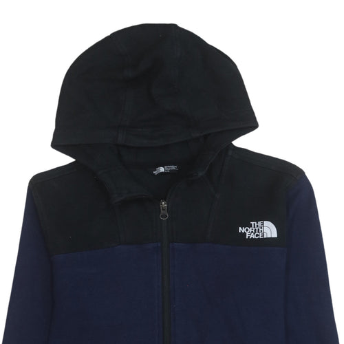The North Face Boys Navy Blue & Black 1/2 Zip Hoodie XL Cotton Blend