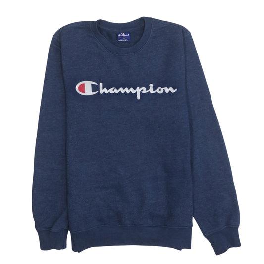 Champion Men's Blue Small Pullover Crew Neck Sweatshirt