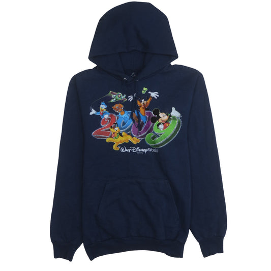 Walt Disney World by Hanes Navy Blue Hoodie Women S Pullover 2009 Graphic