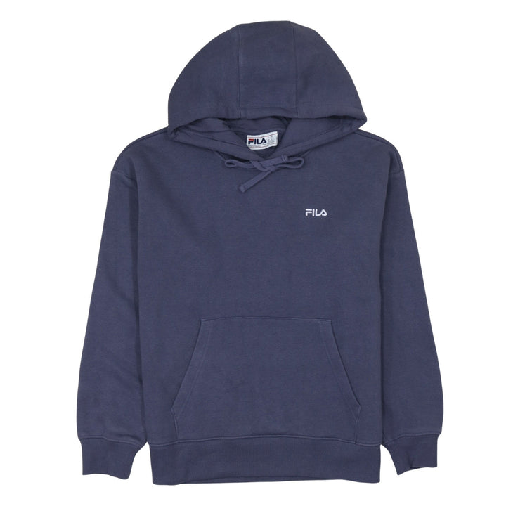 FILA Women’s Blue Pullover Hoodie Medium Hooded Sweatshirt