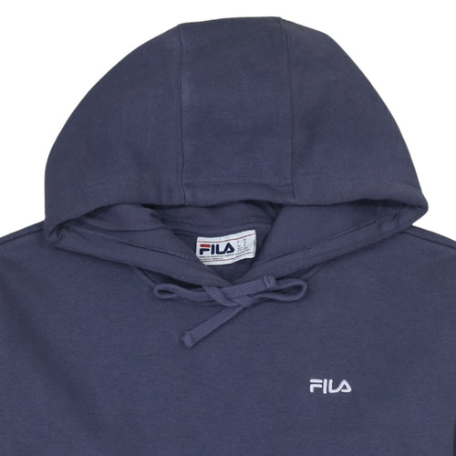 FILA Women’s Blue Pullover Hoodie Medium Hooded Sweatshirt
