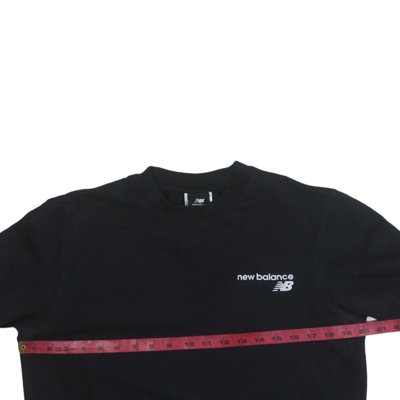 New Balance Men's Black Crew Neck Sweatshirt Size S Fleece Pullover